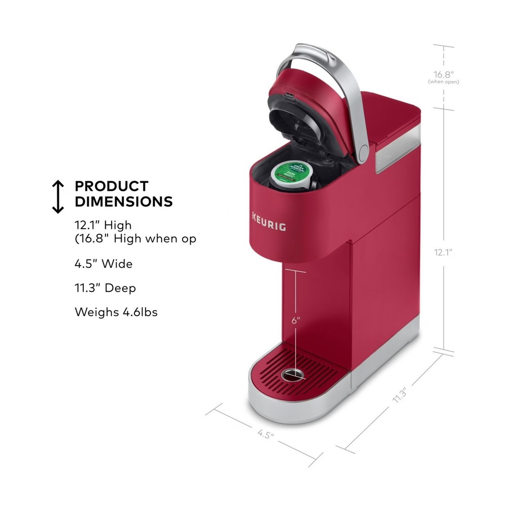 Keurig K-Mini Plus Single Serve Coffee Maker (Cardinal Red, Refurbished)