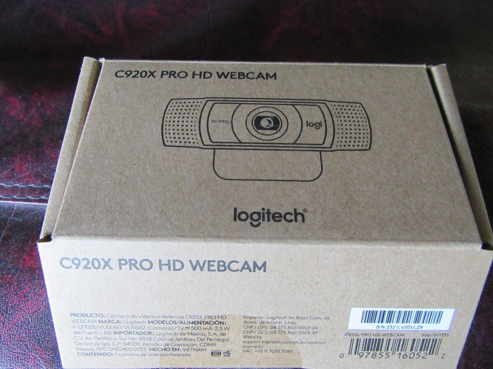 Pristine Logitech C920x Pro HD Webcam - Black - Open Box