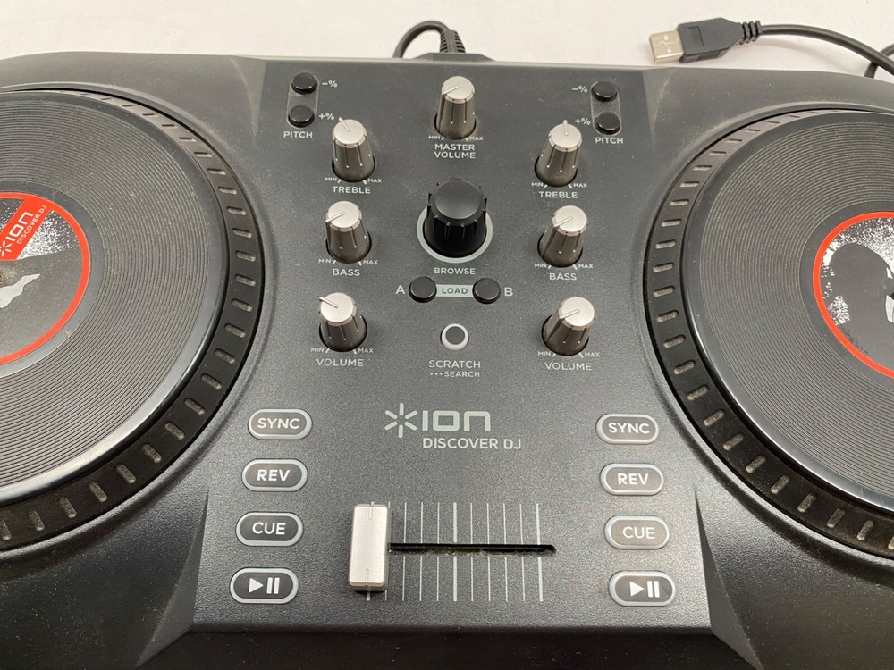 Ion Discover DJ Computer System Dual Turntable USB Controller