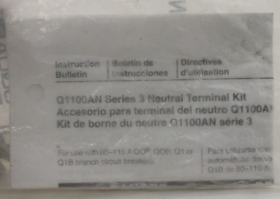 Square D Q1100AN Neutral Terminal Kit
