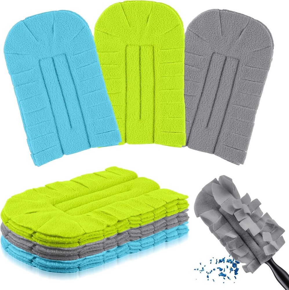 3 Pcs Duster Refill Reusable Fleece Duster Refills Feather Flat Dusters Multi...