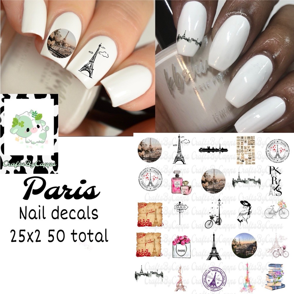Paris Nail Decals Set Of 50