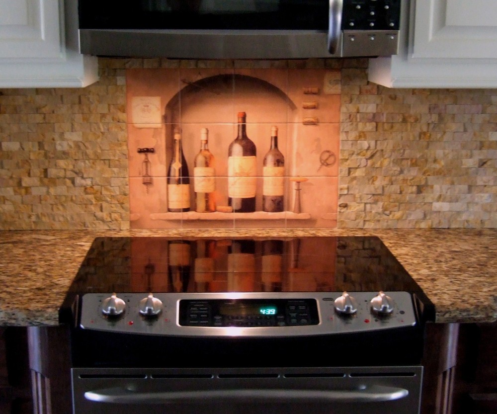 Art Mural Ceramic Wine Decor Backsplash Bath Tile #318