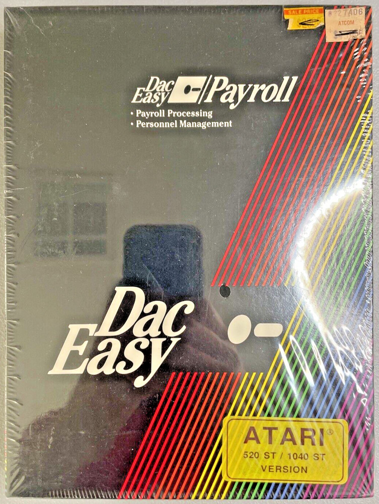 Atari ST Dac Easy Payroll Software Vintage New Sealed  PC Big Box RARE