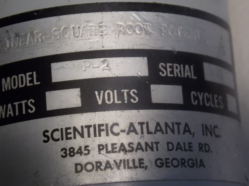 SCIENTIFIC -ATLANTA INC P-2 LINEAR SQUARE ROOT POTENTIOMETER