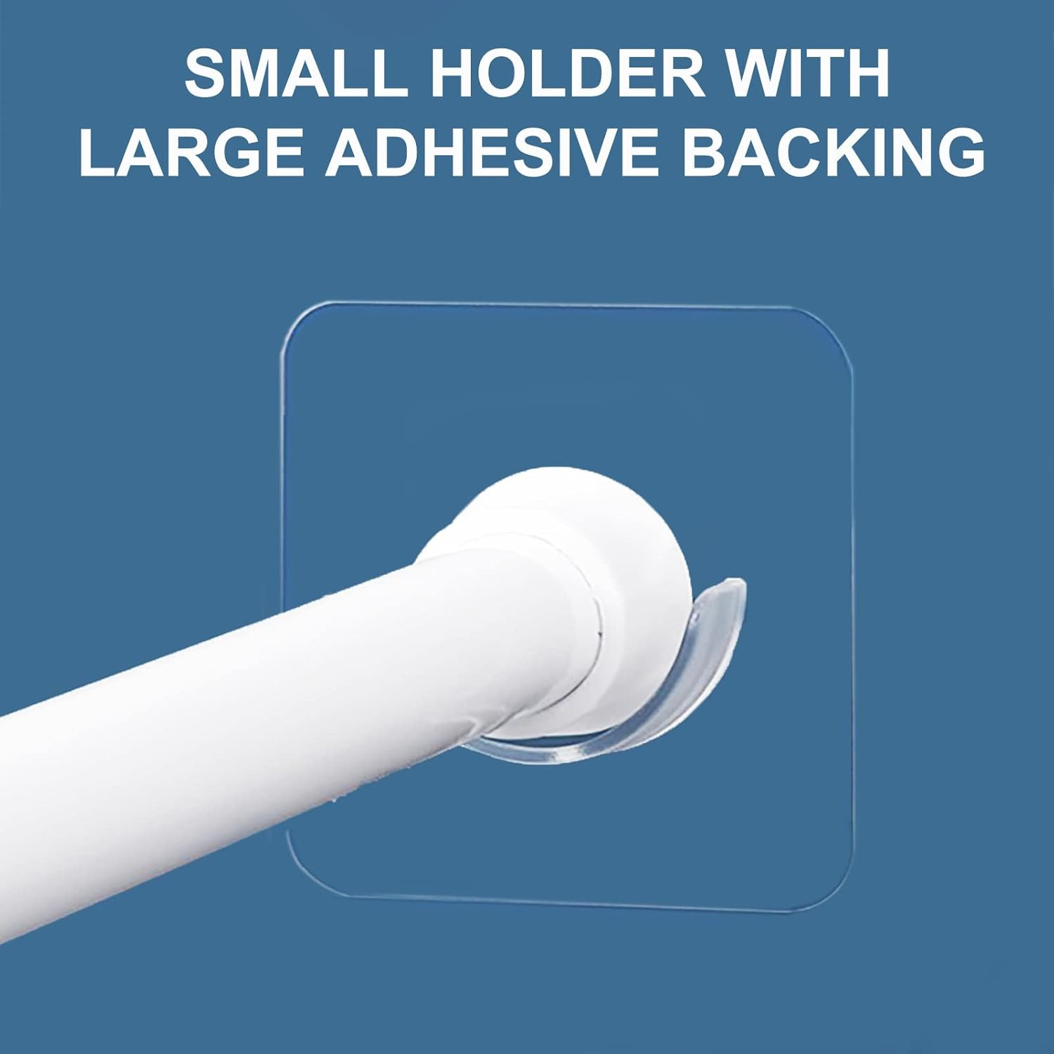 Spring Tension Rod Holder, 2 Packs 1.18 Inches Small Transparent Shower Rod Brac