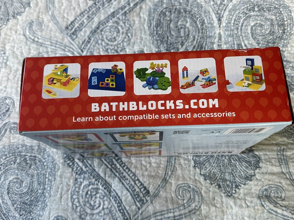 Bath Blocks STEM Discovery Blocks 40 Blocks With Floating Base & Storage Bag NEW