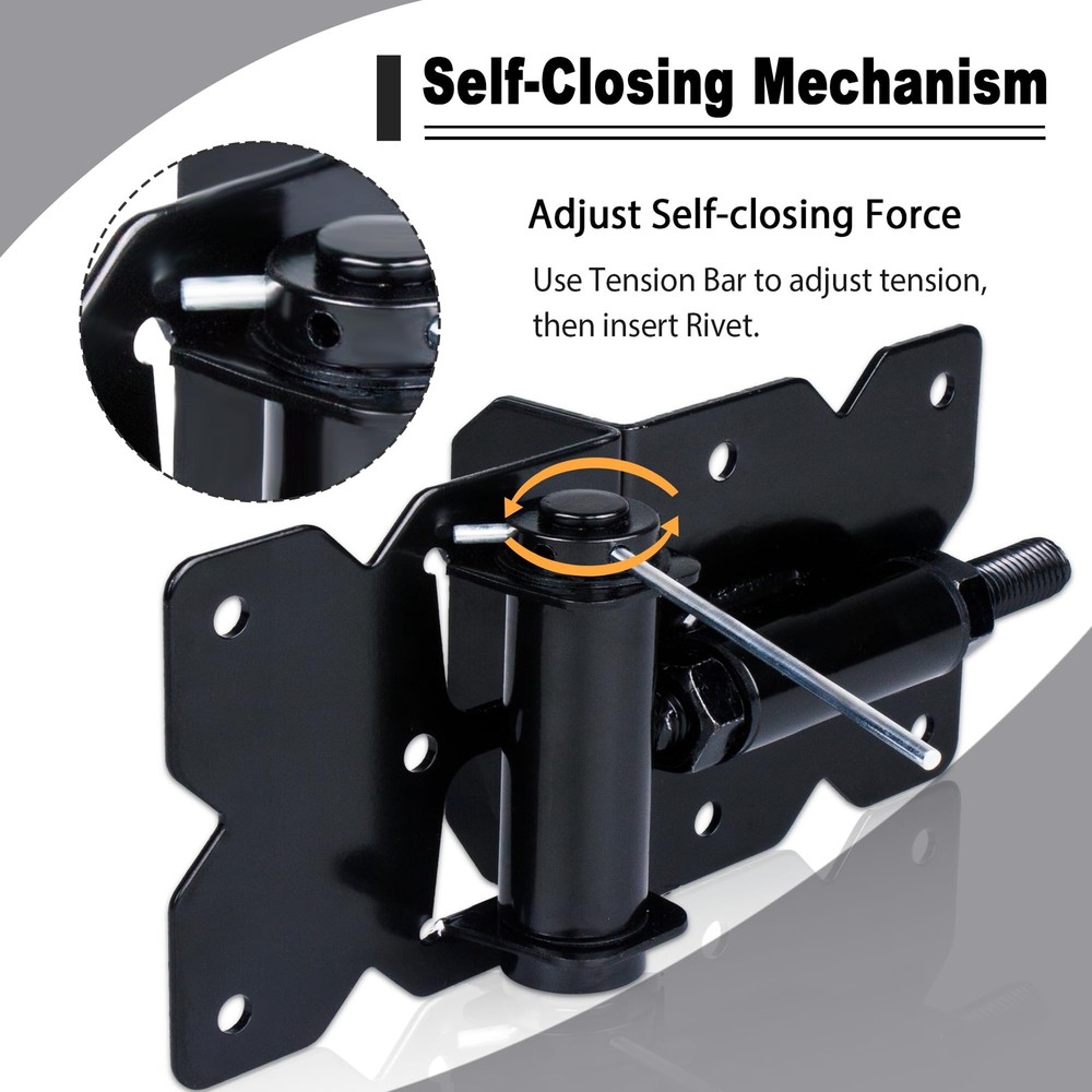Black 90 Degree Adjustable Self Closing Hardware Hinges for
