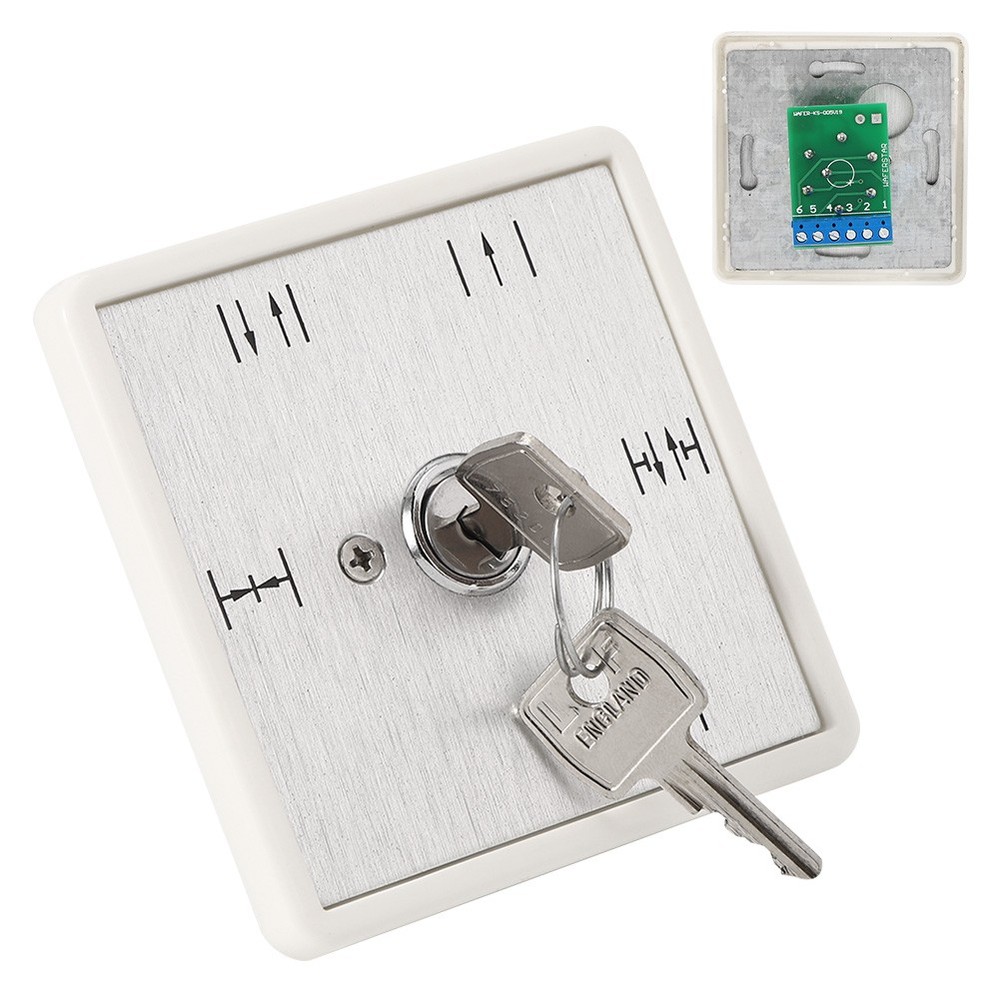 5 Position Key Switch For Automatic Doors Durable Aluminium Panel