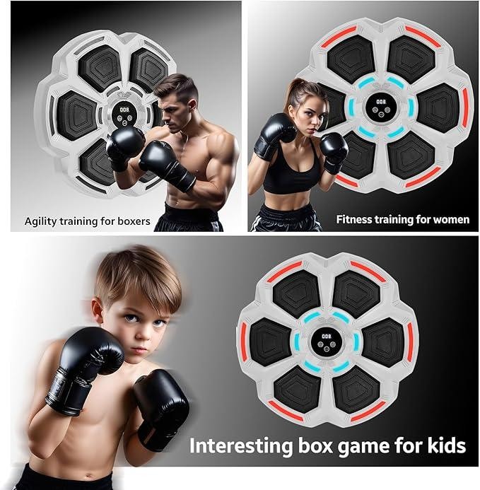 PHYLOKS Musical Boxing Machine – Wall-Mounted Boxing Trainer with Gloves