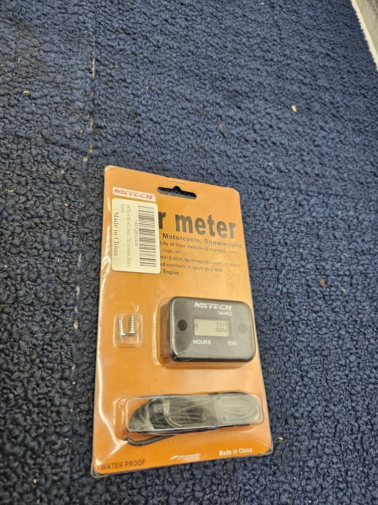 (QTY 2) NKTECH NK-HS2 Inductive Hour Meter for Any Gas Engine, Waterproof, Black