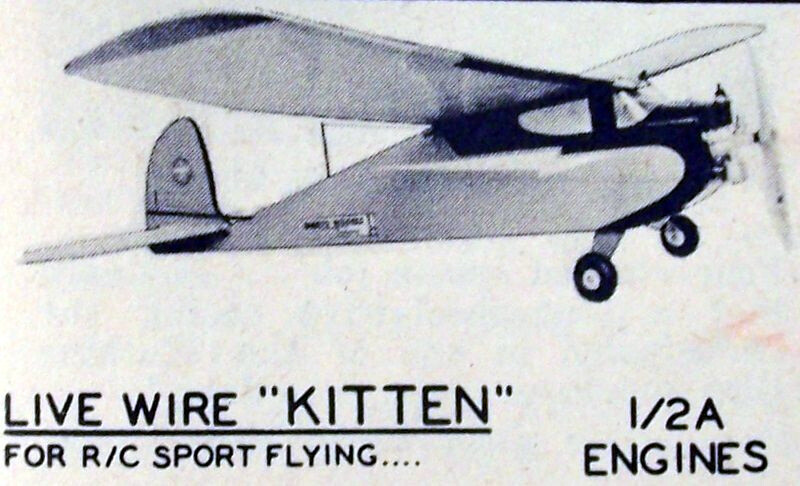 deBolt Live Wire KITTEN PLAN ENLARGED To 66" Span + RC UPDATE ARTICLE