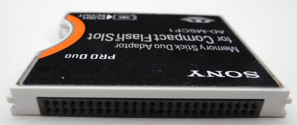 (READ!!!) Sony AD-MSCF1 Memory Stick Duo Adapter To CF Compact Flash Type II