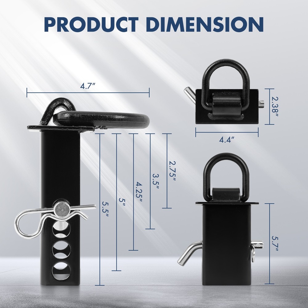 Stake Pocket D Ring, Heavy Duty Removable D-Ring Stake Pocket