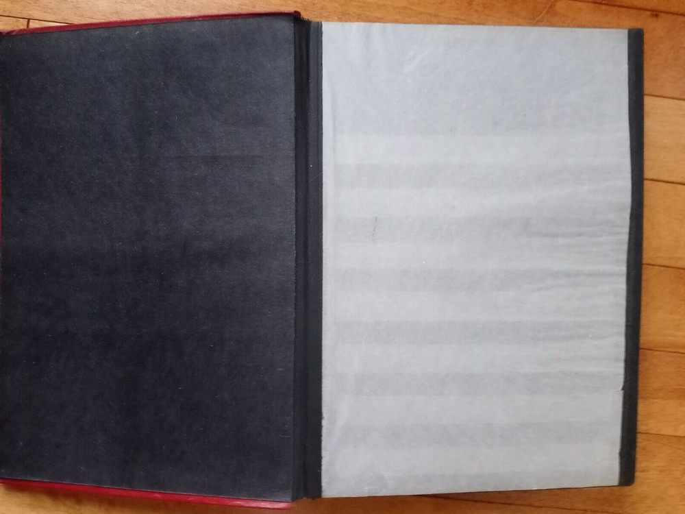 Red Stamp album Stock book Vintage