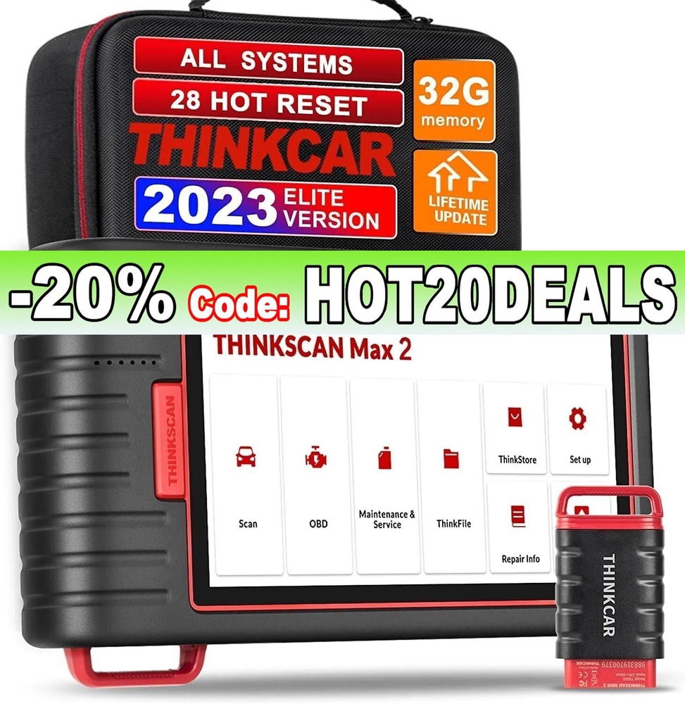 Thinkscan Max 2 Car OBD2 Scanner Diagnostic Tool All System Scanner CANFD For GM