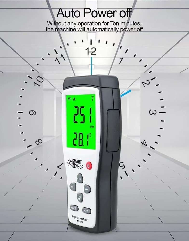SMART SENSOR Digital Light Luxmeter Illuminance Handheld Photometer Detector AU