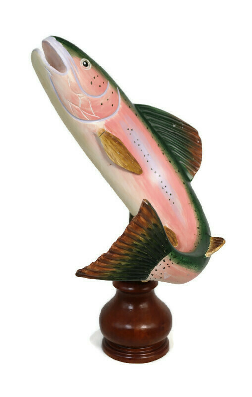 Decretive Fish Banister Post Sculpture