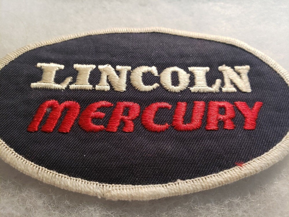 Lincoln Mercury Oval 4.5 Inch Patch Embroidered Jacket Hat Uniform Patch READ