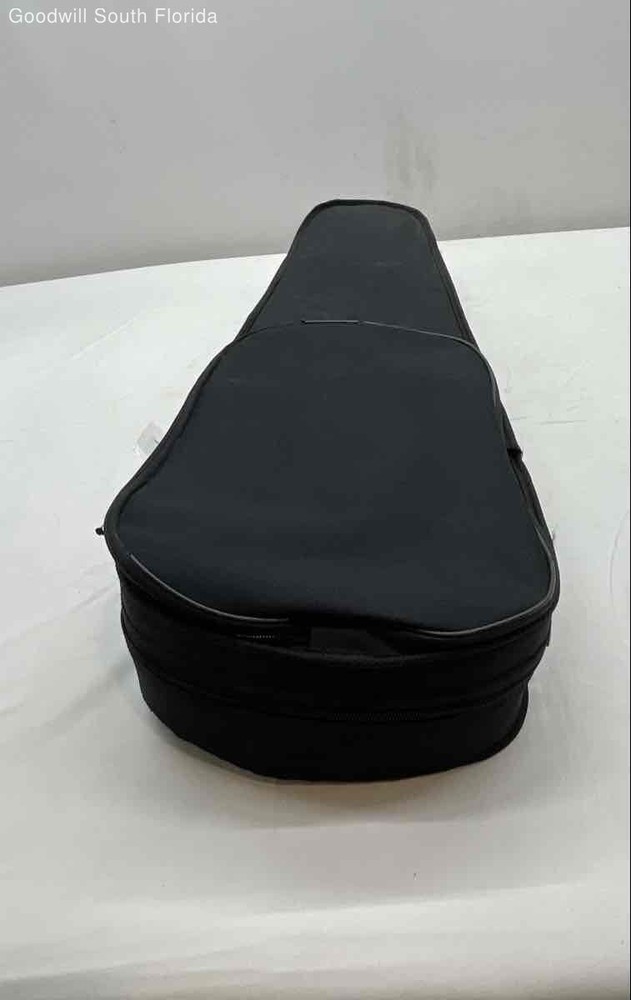 Black Solid Fabric Handle Zipper Storage Musical Instrument Violin Case