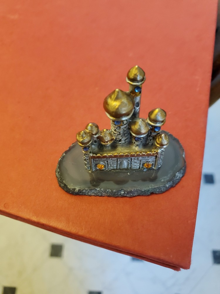 Mini Domed castle on Agate base figurine