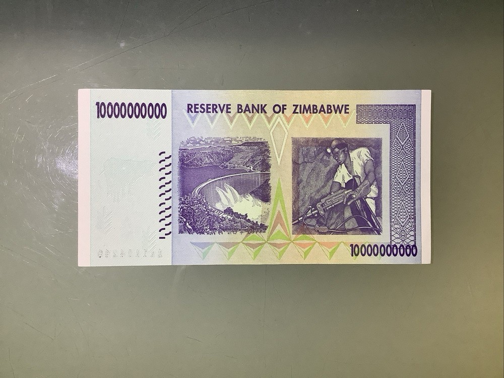 Zimbabwe 10 Billion Dollars 2008 UNC