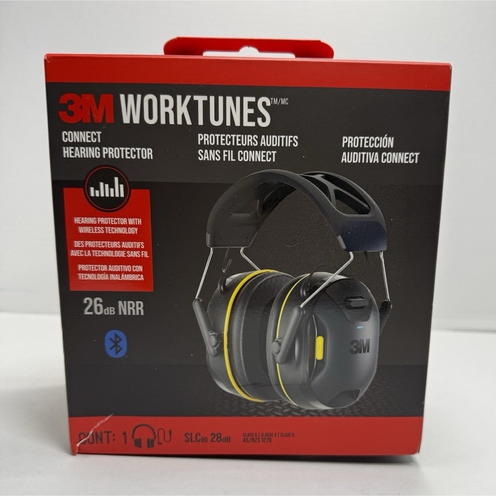 3M WorkTunes Connect Bluetooth Hearing Protector 26dB NRR USB-C