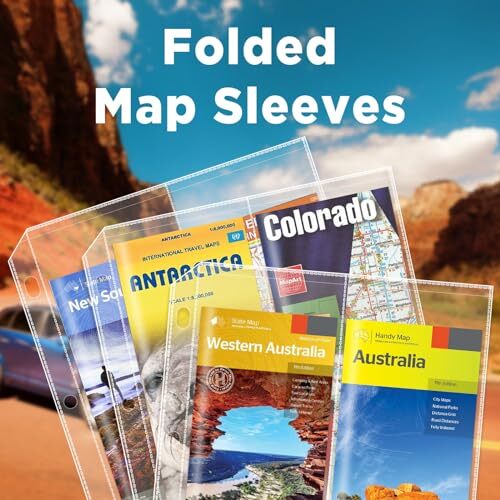 2-Pocket Folded Map Sleeves, Brochure Holder, Map Protector, 4.5" x 11"