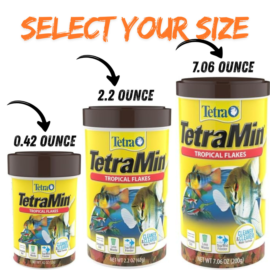 TetraMin Nutritionally Balanced Tropical Flake Food & Tropical Fish,Select Size.