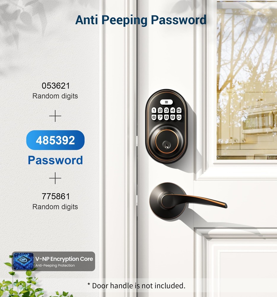 Keyless Entry Door Lock, Electronic Keypad Deadbolt, Keyed Entry, Auto Lock, Ant