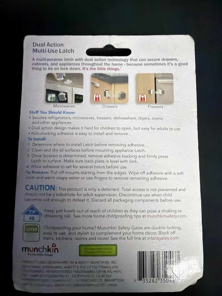 Munchkin Xtra Guard Dual Action Multi Use Latch Safety Accessories 2 Pack