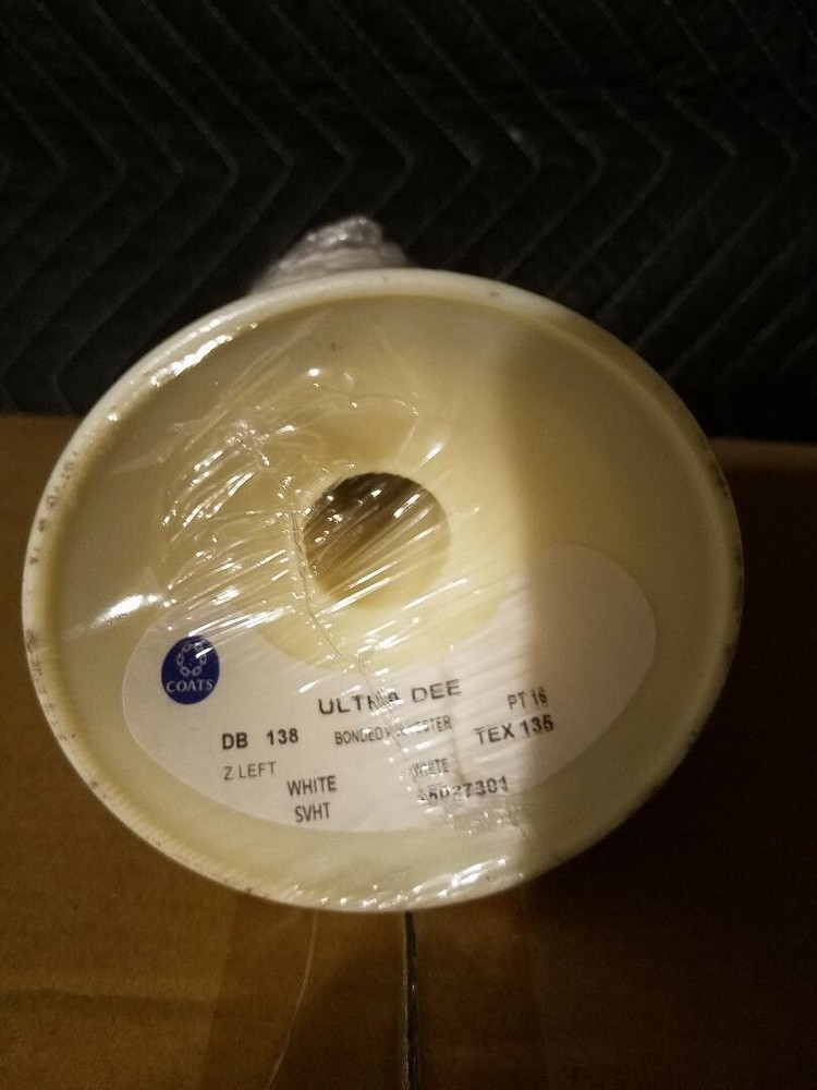 Ultra Dee DB-138, White, Coats Bonded Polyester Thread-16 oz
