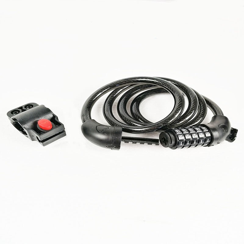 1 PC Black Bicycle Lock Cable Chain Lock 5 Digit Combination Password 40" Long