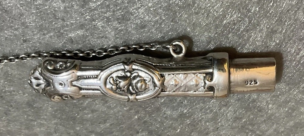 Needle Case Antique Silver Sewing Etui Chatelaine