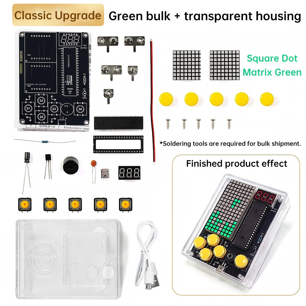 Children Game Kit Game Electronic Kit DIY 51 Microcontroller Soldering Practice