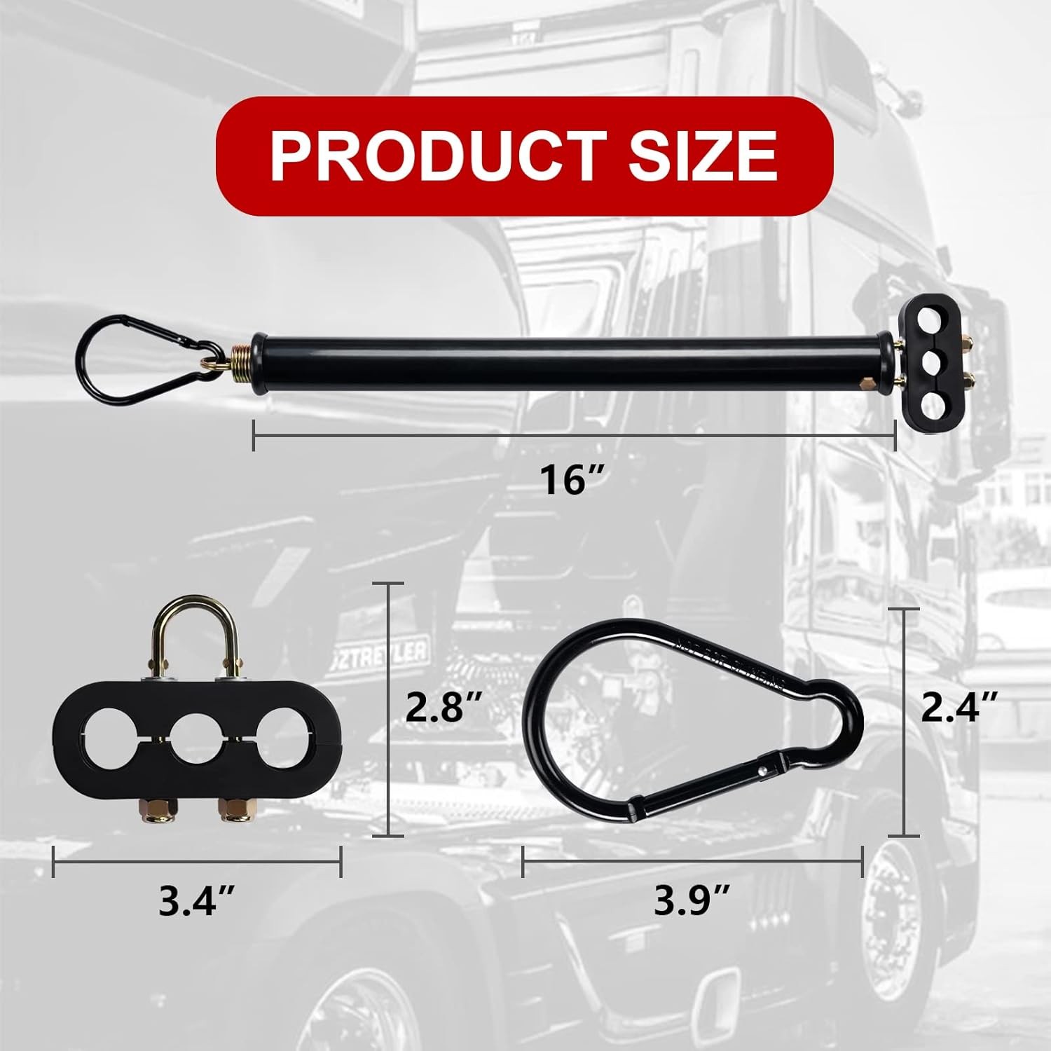 16" Single Tender Spring Kit Heavy Duty ABS Air Line Hose Tracker Tender Kit