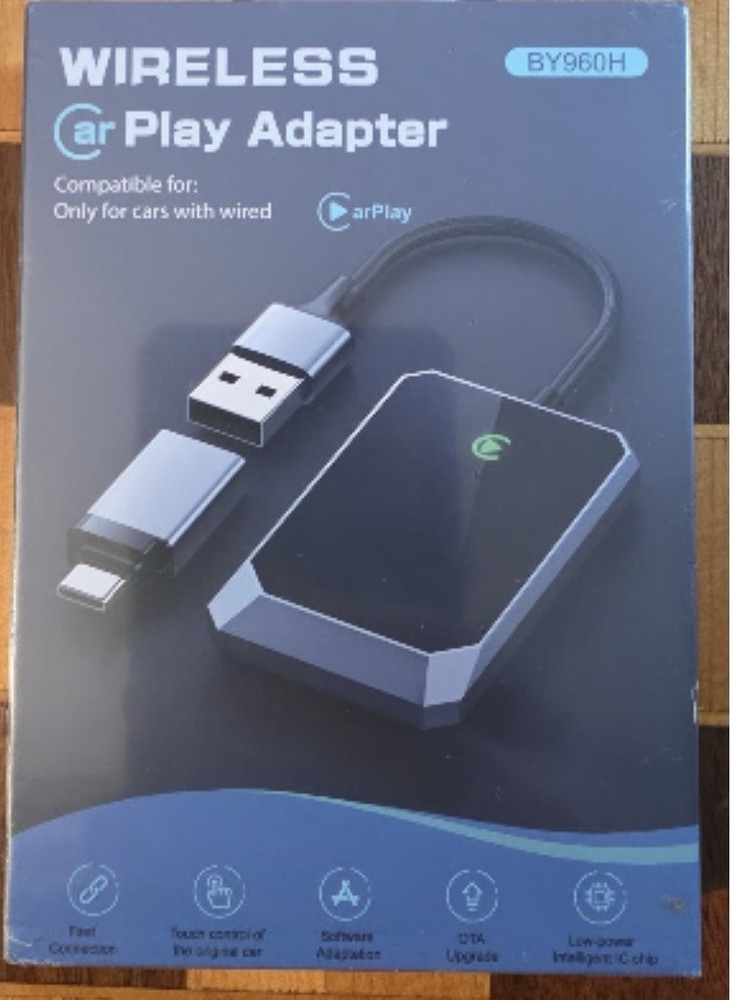 Wireless CarPlay Adapter for Cars with Wired Carplay (BY960H) NEW SEALED