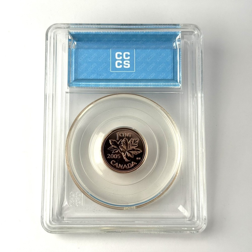 2005P Canada 1 Cent MINT ERROR, Wrong Planchet, Non Magnetic - CCCS GEM UNC67