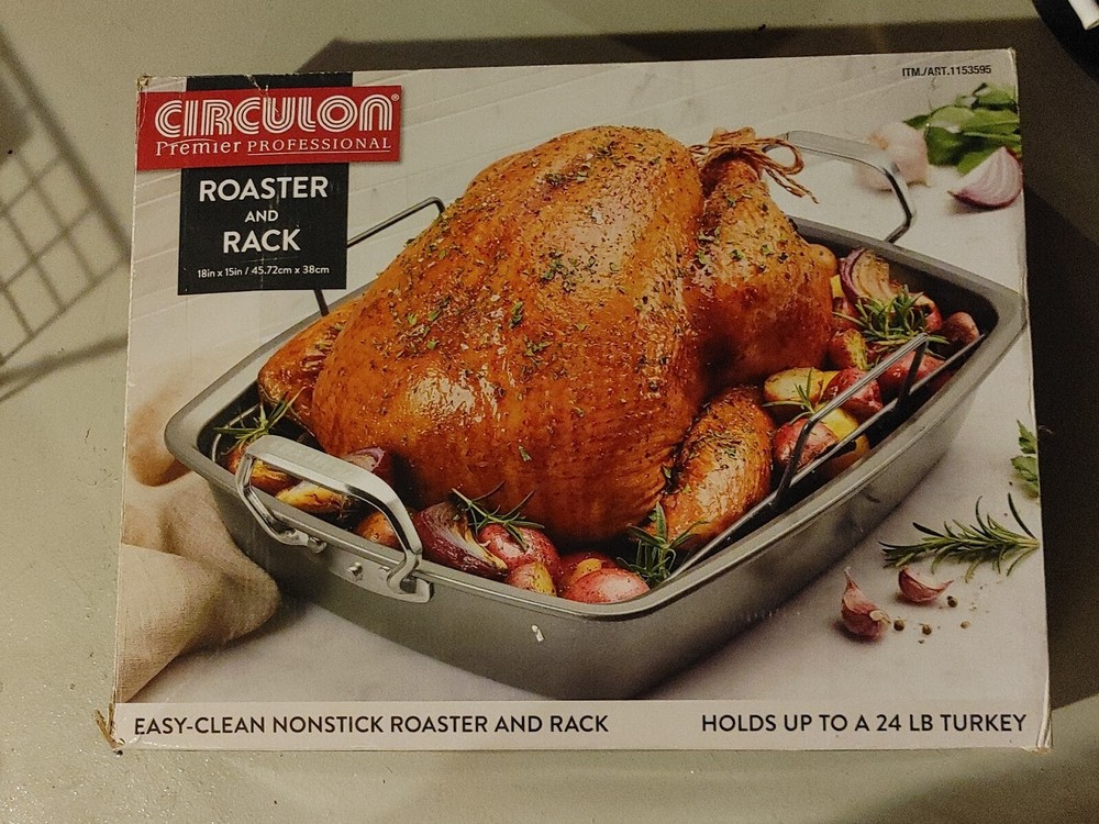 Circulon Premier Professional Roaster & Rack 18"x15" – Lightly Used