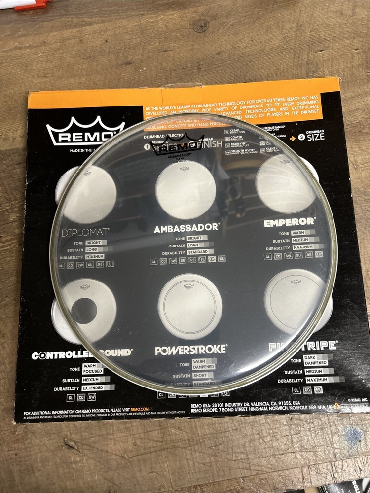 Remo Drumhead Ambassador Clear 12"