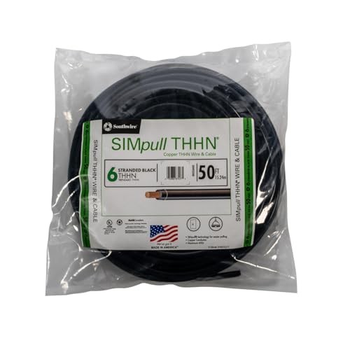25 ft. 6 White Stranded CU SIMpull THHN Wire