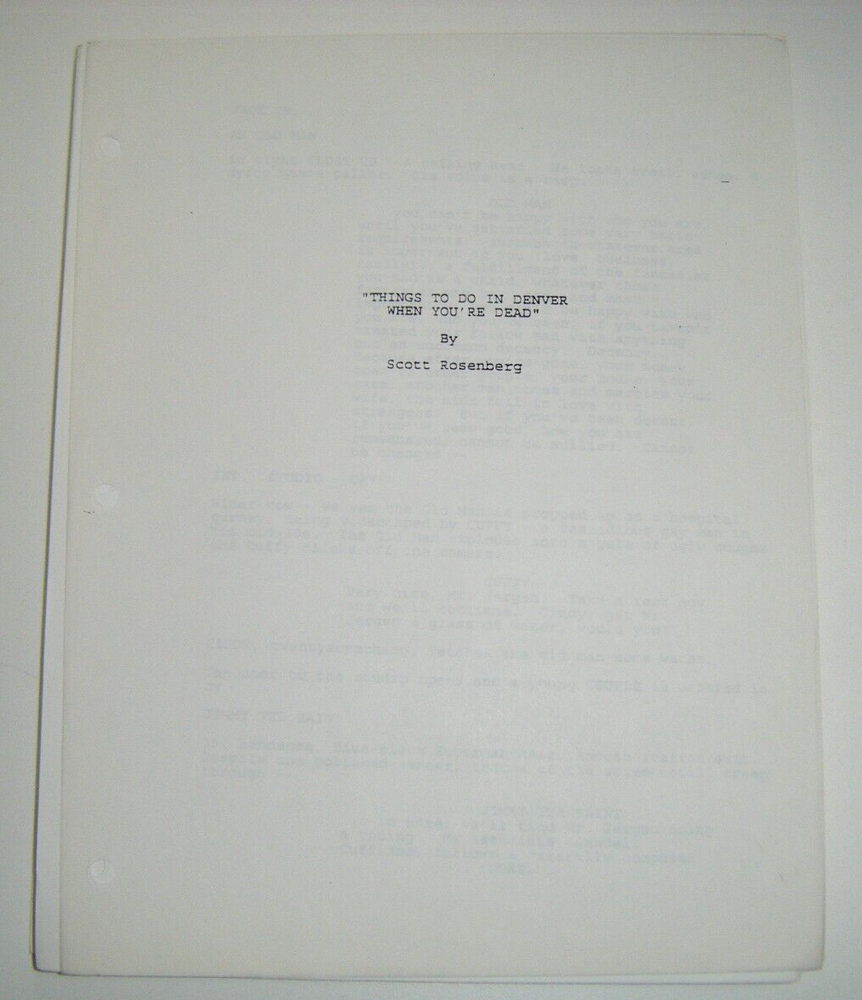 Things to Do in Denver When You're Dead Script Screenplay By Scott Rosenberg