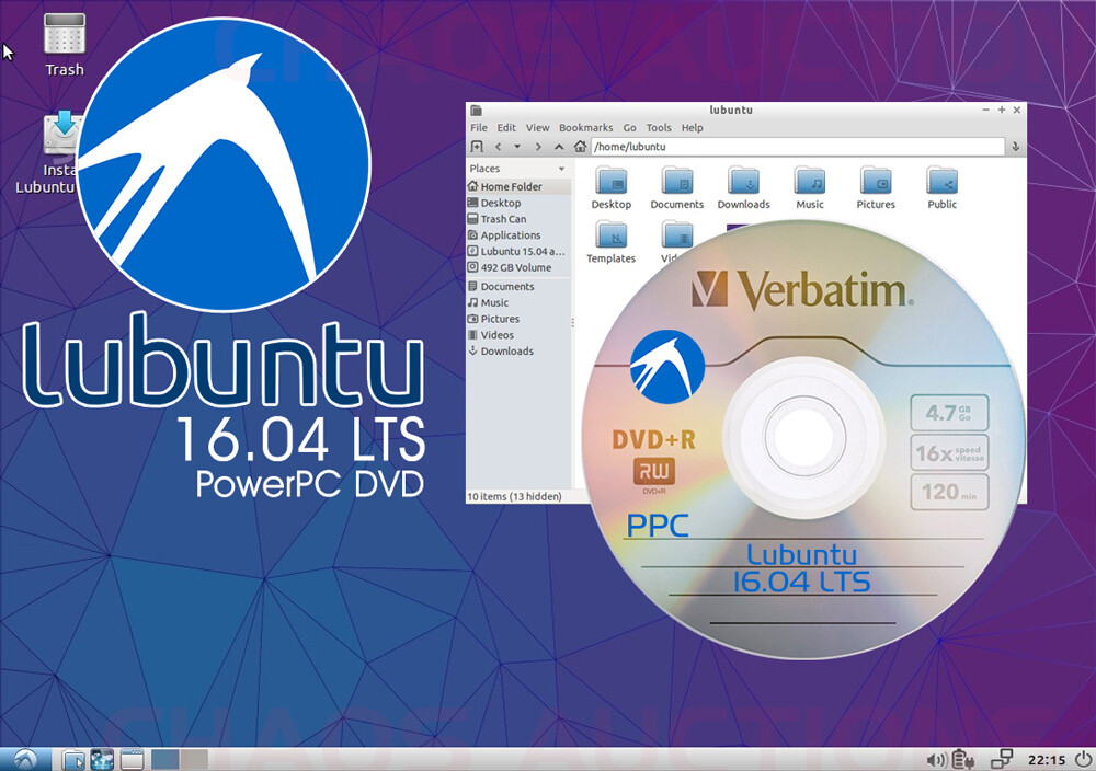 Lubuntu 16.04 LTS for PowerPC LINUX INSTALL & LIVE DVD PPC