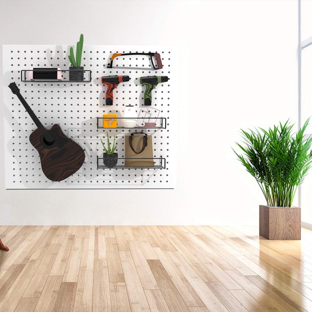 Pegboard Shelves Peg Board Hooks for Organizing Various Tools 2 Packs Black