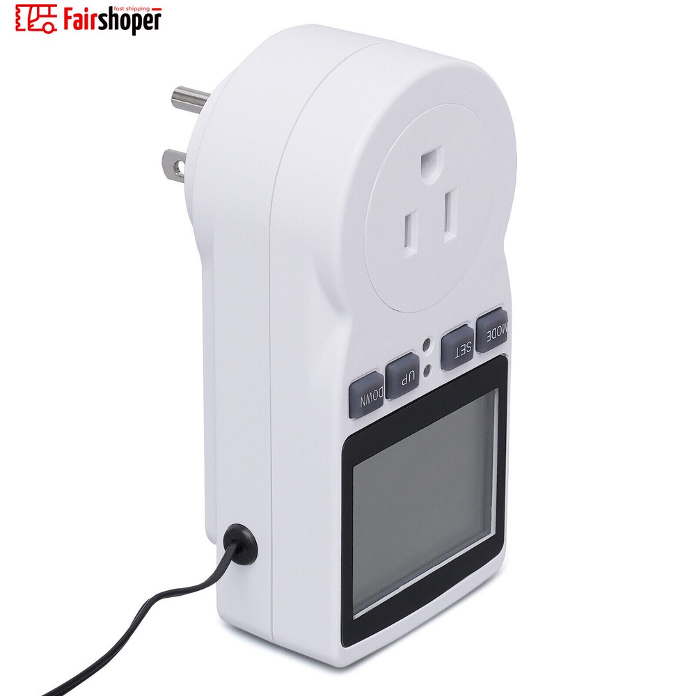 Digital Plug in Thermostat Timer Switch Socket Temperature Controller Switch USA