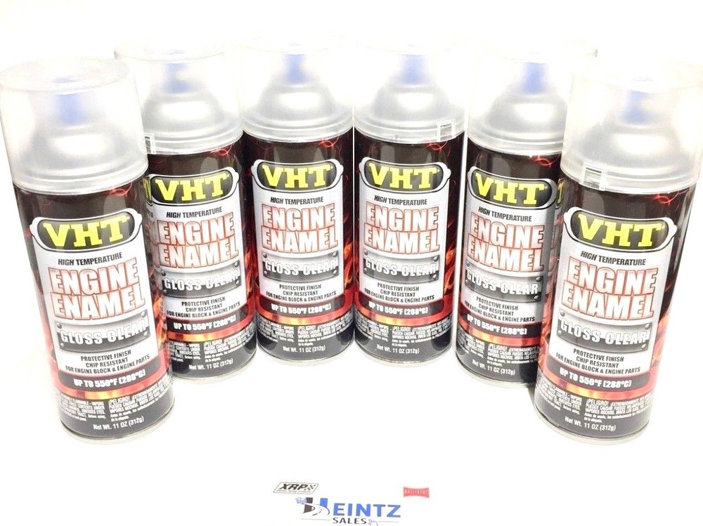 VHT SP145(6) High Temperature Engine Enamel 11oz-Gloss Clear-Racing Engine Paint