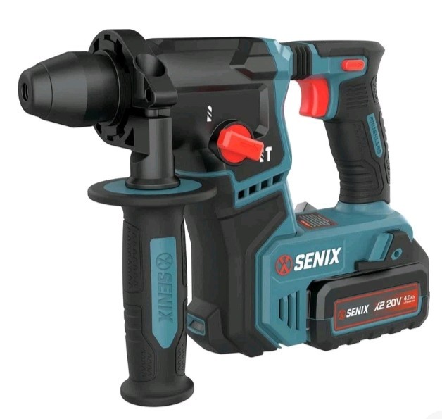 SENIX X2 20V 5/8" Rotary Hammer Drill 4.o Ah Battery, Charger, Tool Bag PDRX2-M2