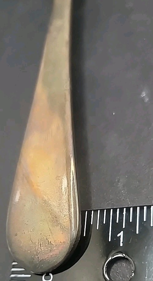 Vintage Sheffield England Silver Plated Pierced Serving Spoon