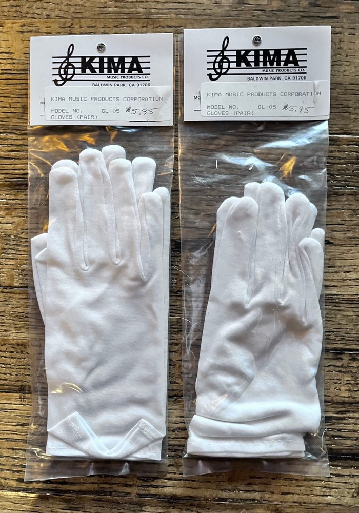 Kima GL-05 Marching Band Gloves White (2 pair)