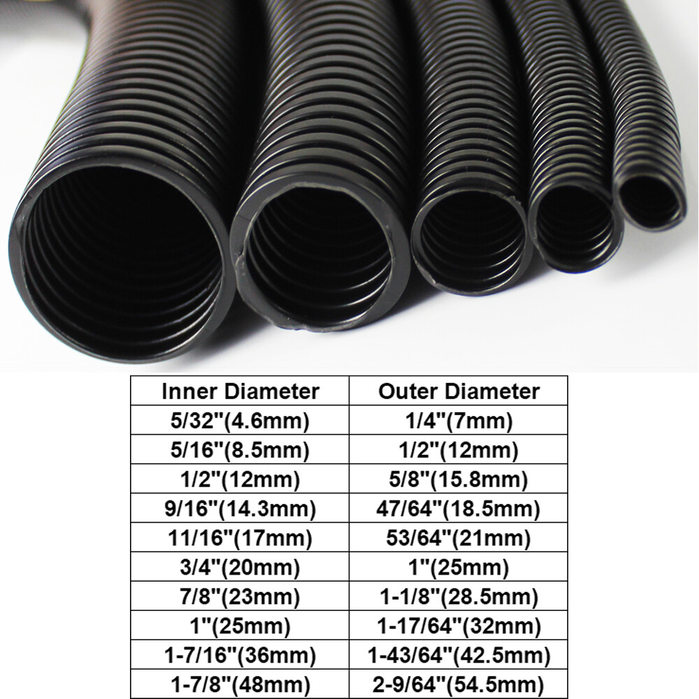 Split Wire Loom Conduit Tubing Cable Manage Sleeve Flexible Cover Protector Lot